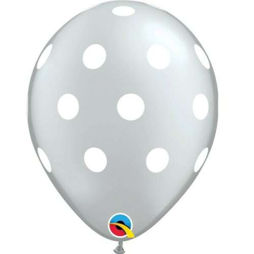 Polka Dot Balloons - Silver